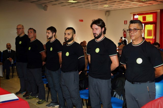 Cadetti in attesa della consegna del Diploma Interforce Rescue