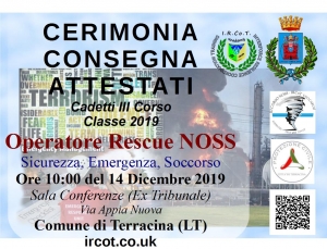 Convegno Safety, Emergency, Rescue. Cerimonia III corso NOSS