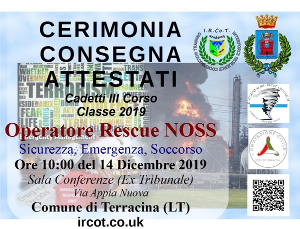 Convegno Safety, Emergency, Rescue. Cerimonia III corso NOSS