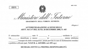Spostamenti e autocertificazione